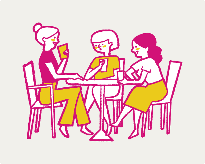 専属サポーターが丁寧に説明している様子